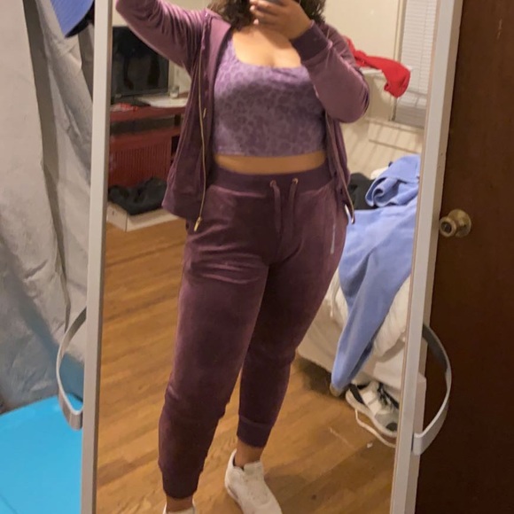 Purple Velour Tracksuit - Picture 2 of 2